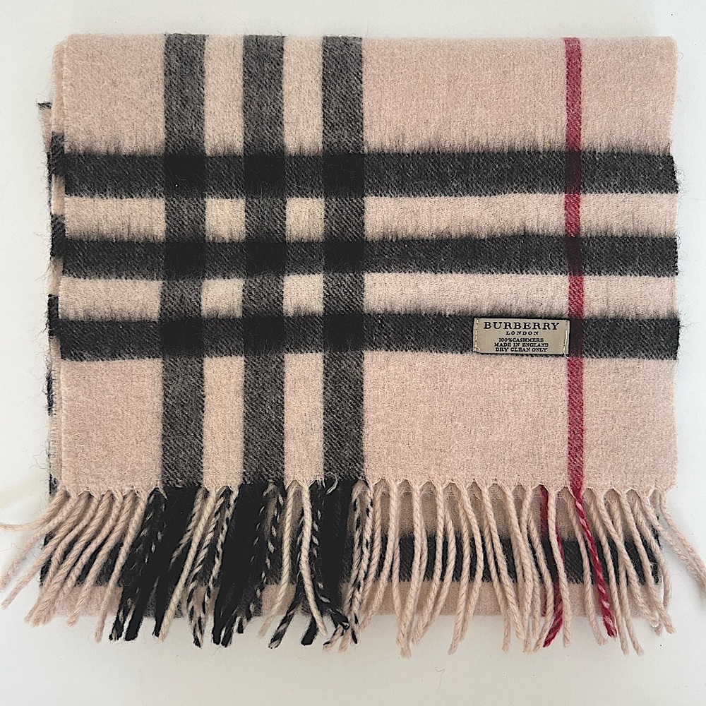 Burberry Check Cashmere Scarf